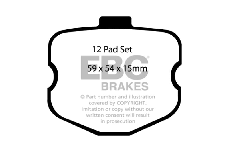 EBC 06-08 Chevrolet Corvette (C6) 7.0 (Z06) Redstuff Front Brake Pads EBC Brake Pads - Performance  AXOPROS