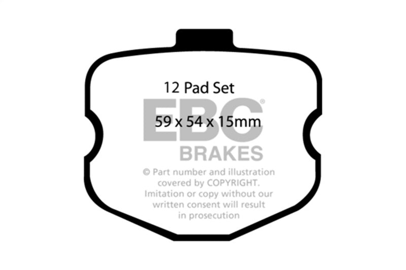 EBC 06-08 Chevrolet Corvette (C6) 7.0 (Z06) Redstuff Front Brake Pads EBC Brake Pads - Performance  AXOPROS