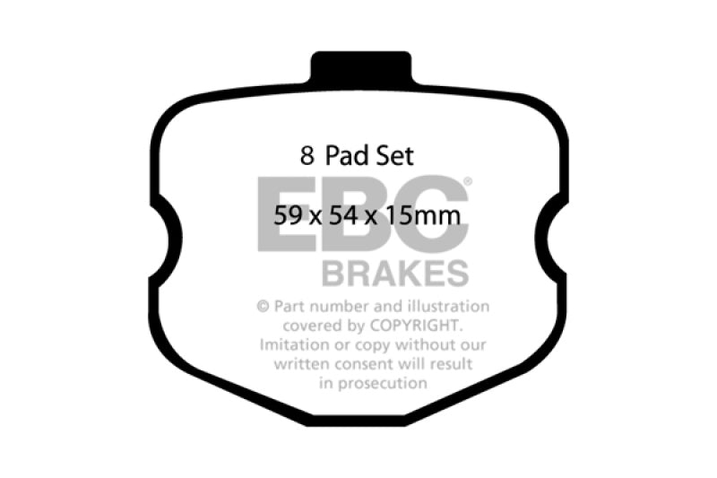 EBC 06-08 Chevrolet Corvette (C6) 7.0 (Z06) Redstuff Rear Brake Pads EBC Brake Pads - Performance  AXOPROS