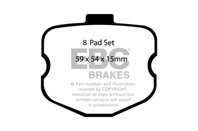 EBC 06-08 Chevrolet Corvette (C6) 7.0 (Z06) Redstuff Rear Brake Pads EBC Brake Pads - Performance  AXOPROS