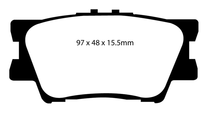 EBC 06-08 Toyota RAV 4 2.4 Greenstuff Rear Brake Pads EBC Brake Pads - Performance  AXOPROS