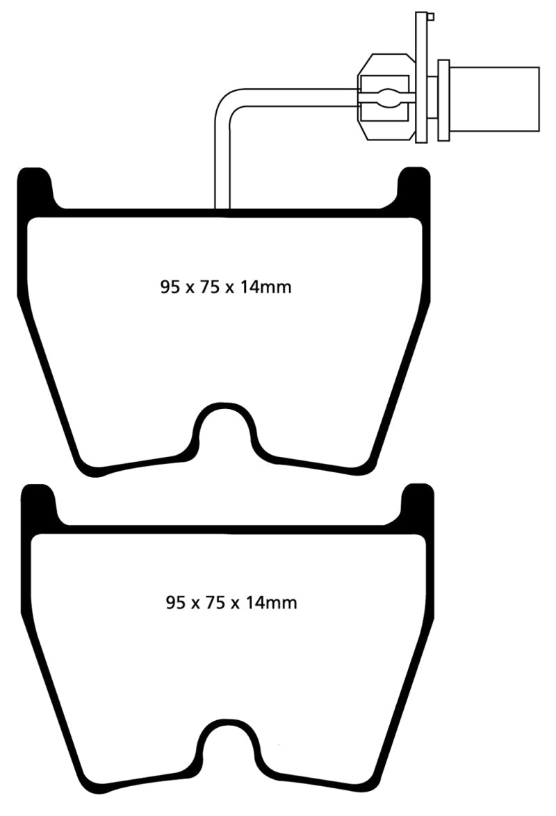EBC 06-09 Audi RS4 4.2 (Cast Iron Rotors) Bluestuff Front Brake Pads EBC Brake Pads - Racing  AXOPROS