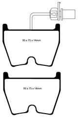 EBC 06-09 Audi RS4 4.2 (Cast Iron Rotors) Yellowstuff Front Brake Pads EBC Brake Pads - Performance  AXOPROS