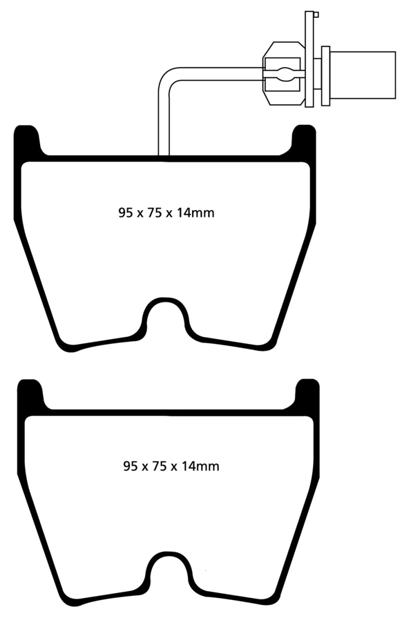 EBC 06-09 Audi RS4 4.2 (Cast Iron Rotors) Yellowstuff Front Brake Pads EBC Brake Pads - Performance  AXOPROS