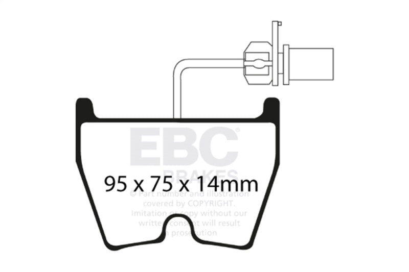 EBC 06-09 Audi RS4 4.2 (Cast Iron Rotors) Yellowstuff Front Brake Pads EBC Brake Pads - Performance  AXOPROS