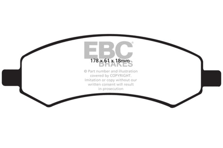 EBC 06-09 Chrysler Aspen 4.7 Extra Duty Front Brake Pads EBC Brake Pads - Performance  AXOPROS