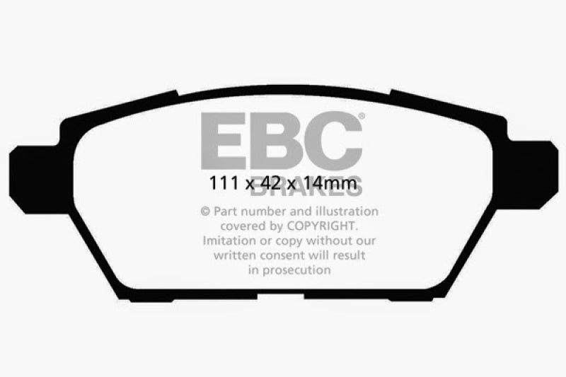 EBC 06-09 Ford Fusion 2.3 Redstuff Rear Brake Pads EBC Brake Pads - Performance  AXOPROS