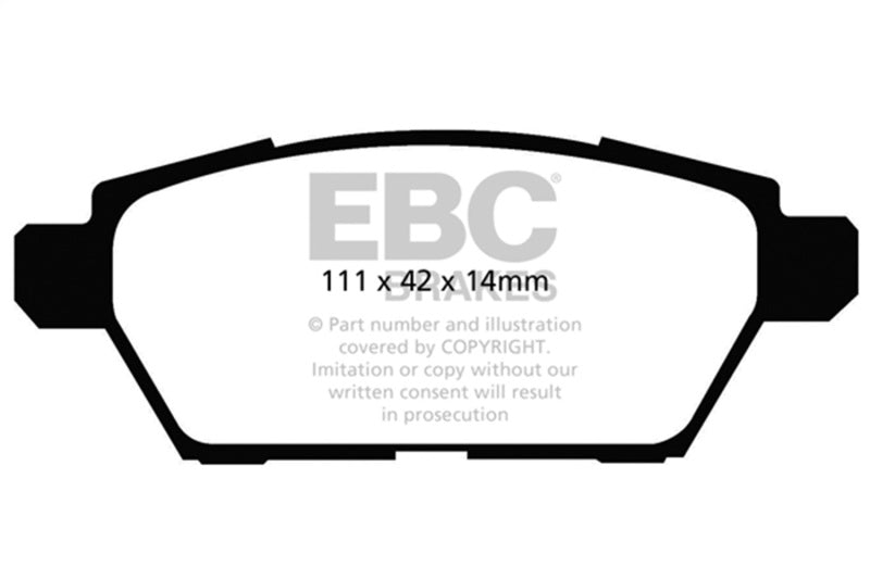 EBC 06-09 Ford Fusion 2.3 Redstuff Rear Brake Pads EBC Brake Pads - Performance  AXOPROS