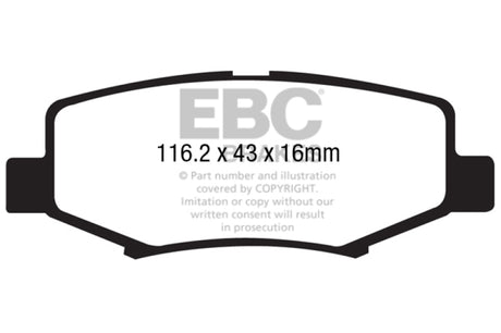 EBC 06-11 Dodge Nitro 3.7 Greenstuff Rear Brake Pads EBC Brake Pads - Performance  AXOPROS
