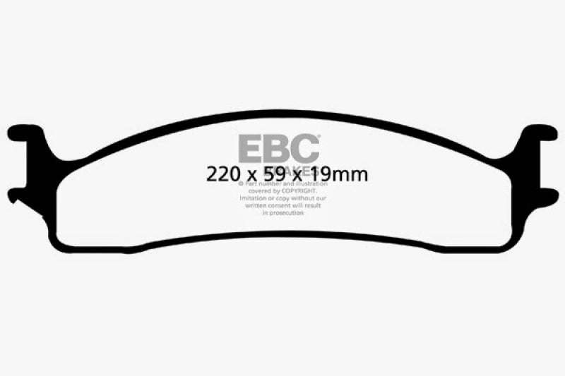 EBC 06-11 Dodge Ram 1500 Mega Cab 2WD Greenstuff Front Brake Pads EBC Brake Pads - Performance  AXOPROS