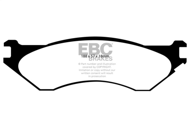 EBC 06-11 Dodge Ram 1500 Mega Cab 2WD Greenstuff Rear Brake Pads EBC Brake Pads - Performance  AXOPROS