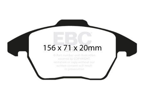 EBC 06-13 Audi A3 2.0 Turbo (Girling rear caliper) Greenstuff Front Brake Pads EBC Brake Pads - Performance  AXOPROS