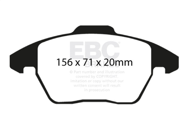 EBC 06-13 Audi A3 2.0 Turbo (Girling rear caliper) Greenstuff Front Brake Pads EBC Brake Pads - Performance  AXOPROS