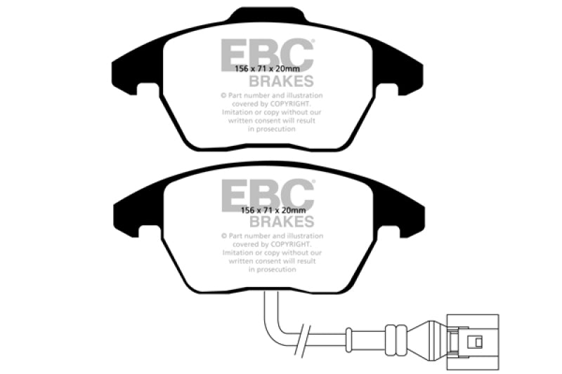 EBC 06-13 Audi A3 2.0 Turbo (Girling rear caliper) Yellowstuff Front Brake Pads EBC Brake Pads - Performance  AXOPROS
