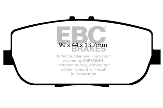 EBC 06-15 Mazda Miata MX5 2.0 Greenstuff Rear Brake Pads EBC Brake Pads - Performance  AXOPROS