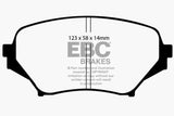 EBC 06-15 Mazda Miata MX5 2.0 Yellowstuff Front Brake Pads EBC Brake Pads - Performance  AXOPROS