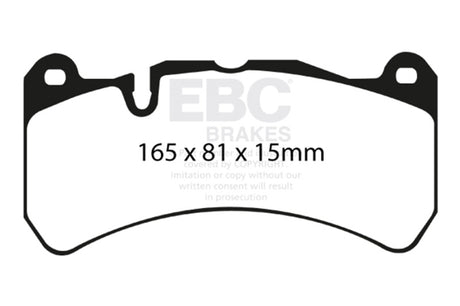 EBC 07-08 Ferrari 430 Scuderia 4.3 Yellowstuff Front Brake Pads EBC Brake Pads - Performance  AXOPROS