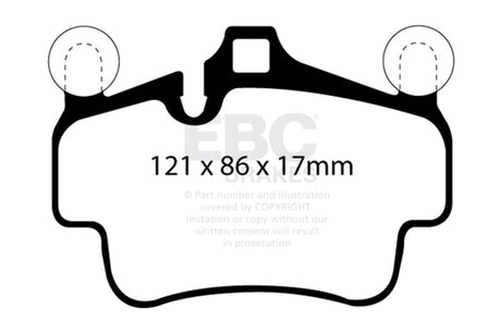 EBC 07-08 Porsche 911 (997) (Cast Iron Rotor only) 3.6 Carrera 2 Bluestuff Front Brake Pads EBC Brake Pads - Racing  AXOPROS