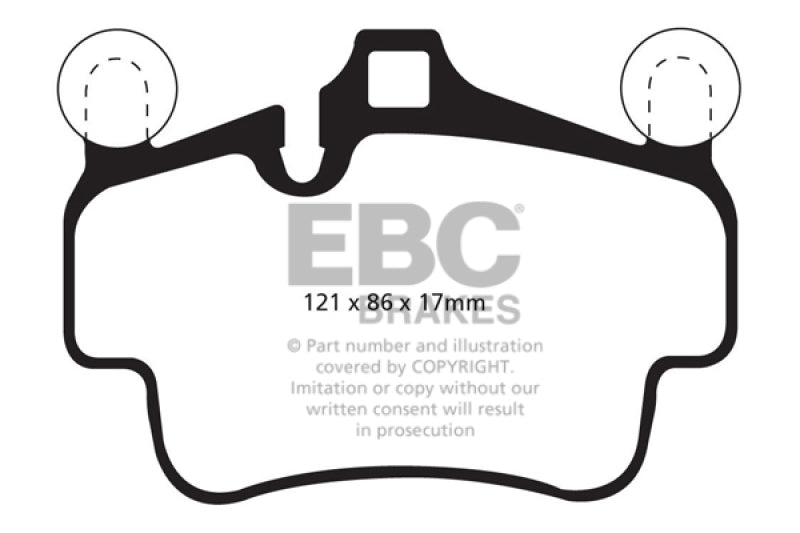 EBC 07-08 Porsche 911 (997) (Cast Iron Rotor only) 3.6 Carrera 2 Bluestuff Front Brake Pads EBC Brake Pads - Racing  AXOPROS