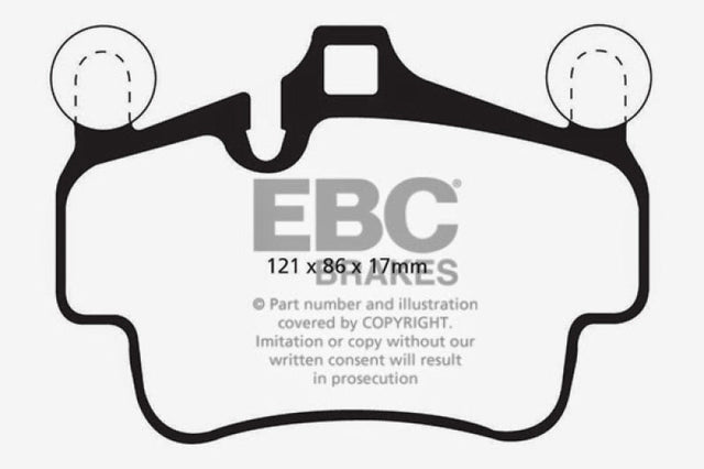 EBC 07-08 Porsche 911 (997) (Cast Iron Rotor only) 3.6 Carrera 2 Bluestuff Front Brake Pads EBC Brake Pads - Racing  AXOPROS