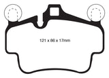 EBC 07-08 Porsche 911 (997) (Cast Iron Rotor only) 3.6 Carrera 2 Yellowstuff Front Brake Pads EBC Brake Pads - Performance  AXOPROS
