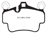 EBC 07-08 Porsche 911 (997) (Cast Iron Rotor only) 3.6 Carrera 2 Yellowstuff Front Brake Pads EBC Brake Pads - Performance  AXOPROS
