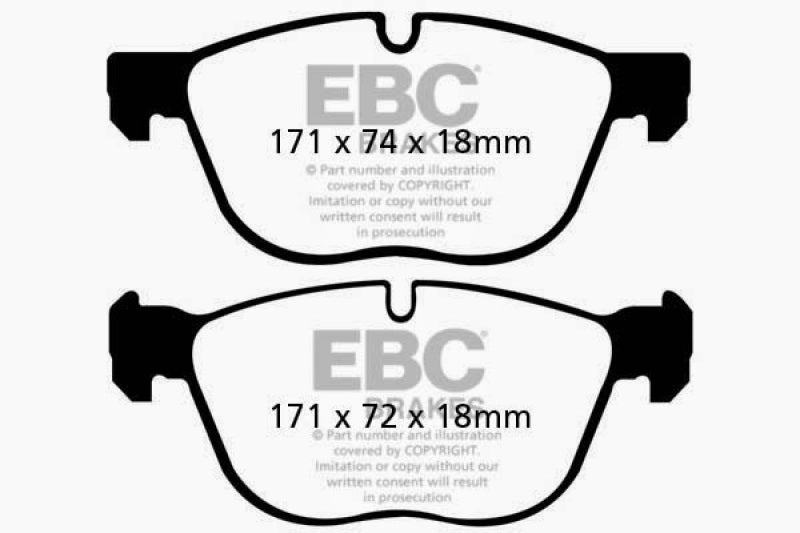 EBC 07-10 BMW X5 3.0 Yellowstuff Front Brake Pads EBC Brake Pads - Performance  AXOPROS