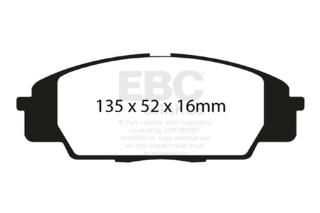 EBC 07-11 Acura CSX (Canada) 2.0 Type S Greenstuff Front Brake Pads EBC Brake Pads - Performance  AXOPROS