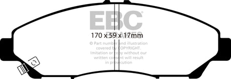 EBC 07-13 Acura MDX 3.7 Greenstuff Front Brake Pads EBC Brake Pads - Performance  AXOPROS