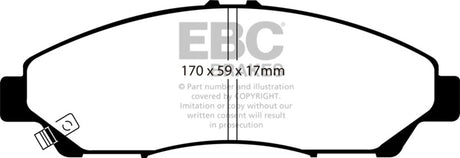 EBC 07-13 Acura MDX 3.7 Greenstuff Front Brake Pads EBC Brake Pads - Performance  AXOPROS