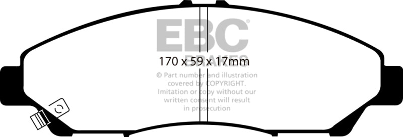 EBC 07-13 Acura MDX 3.7 Yellowstuff Front Brake Pads EBC Brake Pads - Performance  AXOPROS
