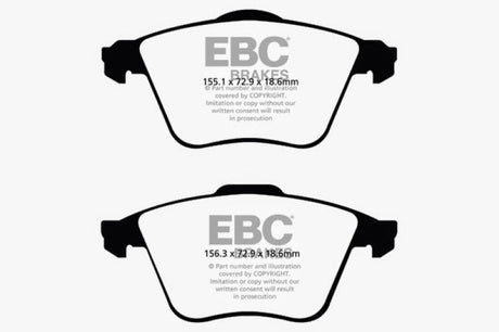 EBC 07-13 Mazda 3 2.3 Turbo Greenstuff Front Brake Pads EBC Brake Pads - Performance  AXOPROS