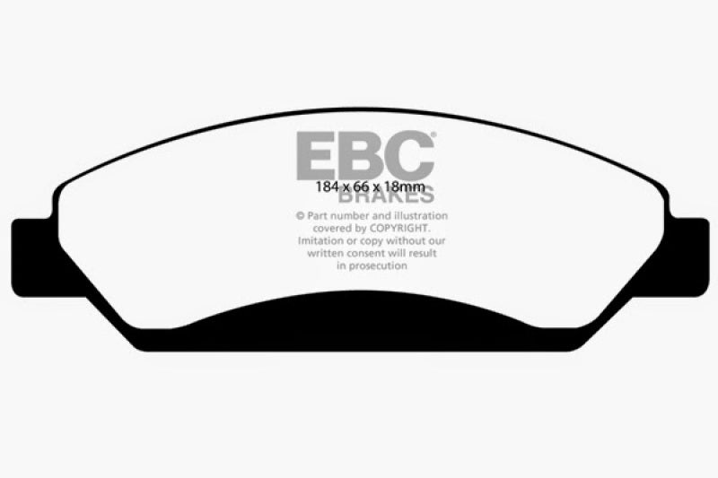 EBC 07 Cadillac Escalade 6.2 2WD Greenstuff Front Brake Pads EBC Brake Pads - Performance  AXOPROS