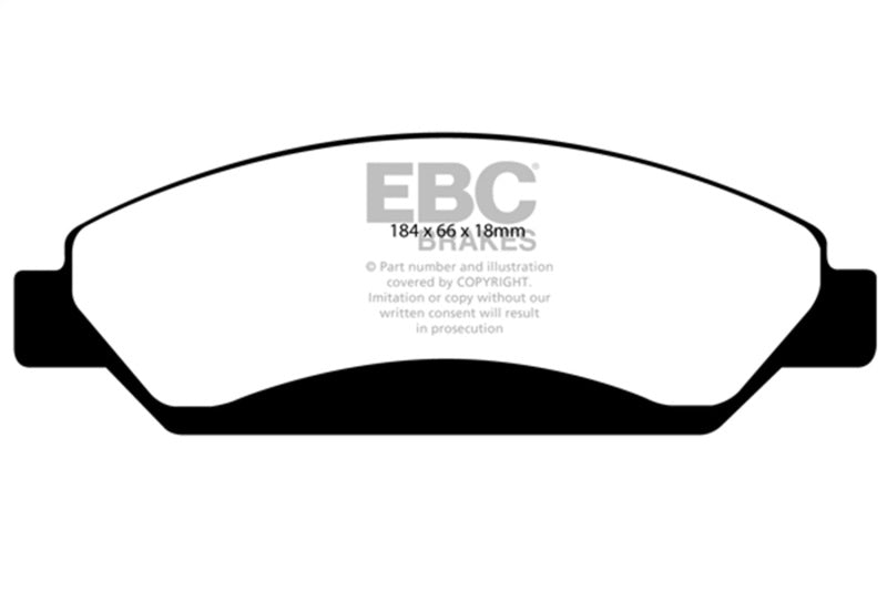EBC 07 Cadillac Escalade 6.2 2WD Greenstuff Front Brake Pads EBC Brake Pads - Performance  AXOPROS