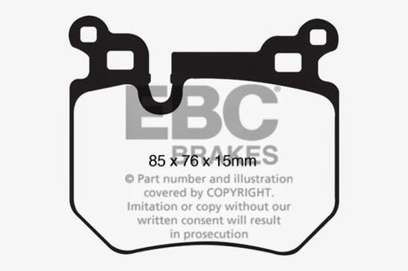 EBC 08-10 BMW 135 3.0 Twin Turbo Redstuff Rear Brake Pads EBC Brake Pads - Performance  AXOPROS