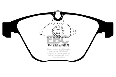 EBC 08-10 BMW M3 4.0 (E90) Bluestuff Front Brake Pads EBC Brake Pads - Racing  AXOPROS
