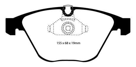 EBC 08-10 BMW M3 4.0 (E90) Bluestuff Front Brake Pads EBC Brake Pads - Racing  AXOPROS