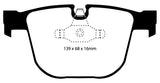 EBC 08-10 BMW M3 4.0 (E90) Bluestuff Rear Brake Pads EBC Brake Pads - Racing  AXOPROS