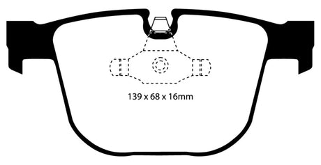 EBC 08-10 BMW M3 4.0 (E90) Bluestuff Rear Brake Pads EBC Brake Pads - Racing  AXOPROS