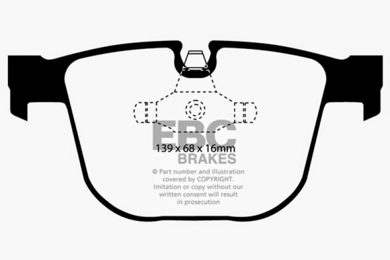 EBC 08-10 BMW M3 4.0 (E90) Bluestuff Rear Brake Pads EBC Brake Pads - Racing  AXOPROS