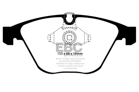 EBC 08-10 BMW M3 4.0 (E90) Yellowstuff Front Brake Pads EBC Brake Pads - Performance  AXOPROS