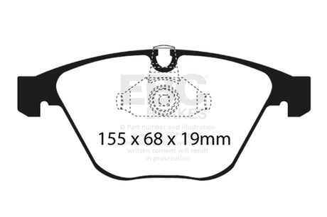 EBC 08-10 BMW M3 4.0 (E90) Yellowstuff Front Brake Pads EBC Brake Pads - Performance  AXOPROS