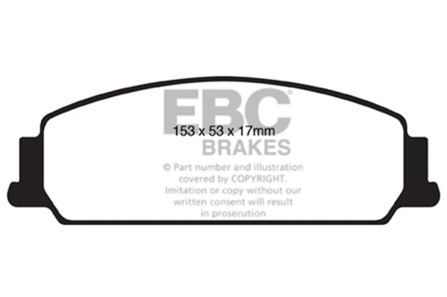 EBC 08-10 Pontiac G8 3.6 Redstuff Front Brake Pads EBC Brake Pads - Performance  AXOPROS