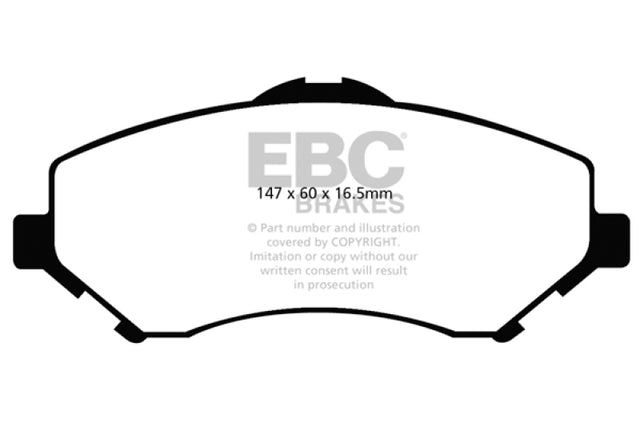EBC 08-11 Chrysler Town & Country 3.3 Extra Duty Front Brake Pads EBC Brake Pads - Performance  AXOPROS