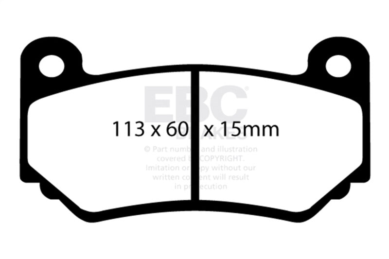 EBC 08-11 Lotus Exige 1.8 Supercharged (240) Yellowstuff Front Brake Pads EBC Brake Pads - Performance  AXOPROS