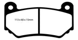 EBC 08-11 Lotus Exige 1.8 Supercharged (240) Yellowstuff Front Brake Pads EBC Brake Pads - Performance  AXOPROS