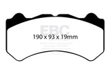 EBC 08-11 Nissan GT-R (R35) 3.8 Twin Turbo (Cast Iron Rotors) Yellowstuff Front Brake Pads EBC Brake Pads - Performance  AXOPROS