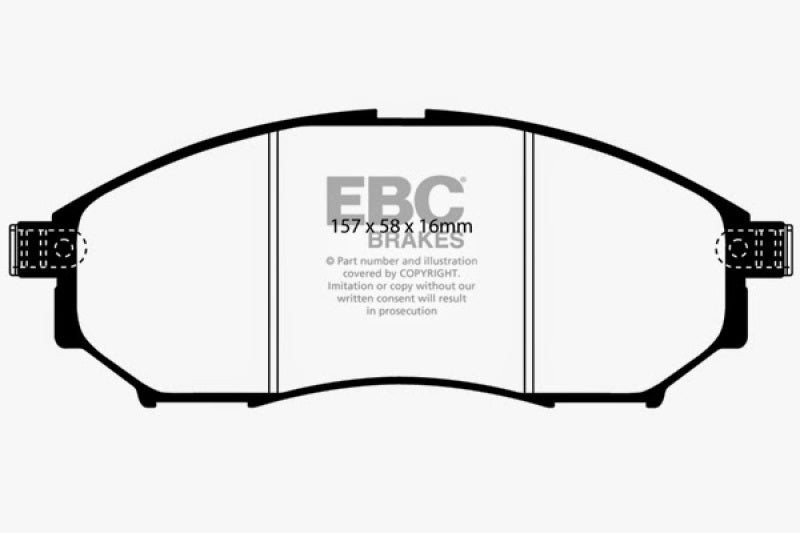 EBC 08-13 Infiniti EX35 3.5 Greenstuff Front Brake Pads EBC Brake Pads - Performance  AXOPROS