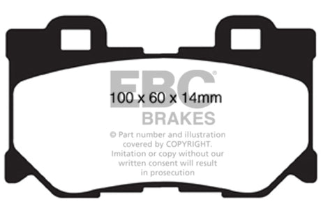 EBC 08-13 Infiniti FX50 5.0 Redstuff Rear Brake Pads EBC Brake Pads - Performance  AXOPROS