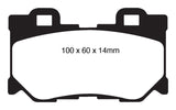 EBC 08-13 Infiniti FX50 5.0 Redstuff Rear Brake Pads EBC Brake Pads - Performance  AXOPROS